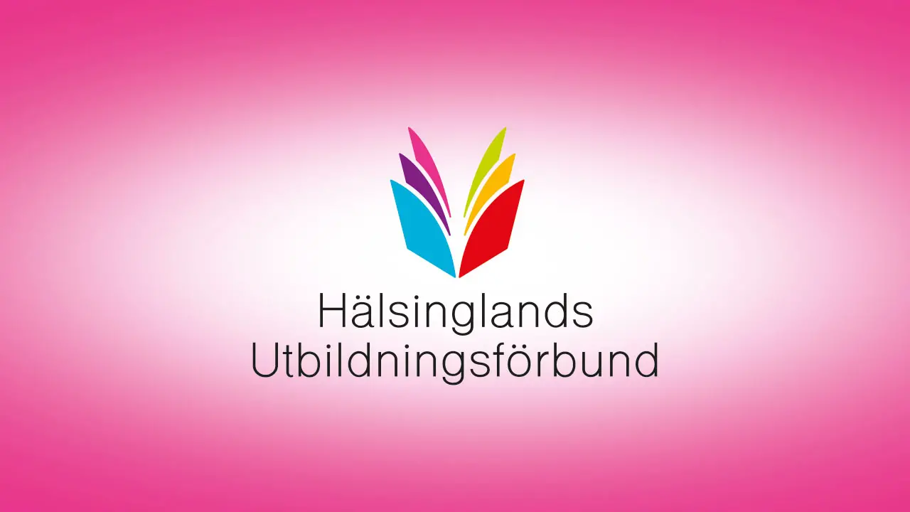 Logotyp, rosa bakgrund