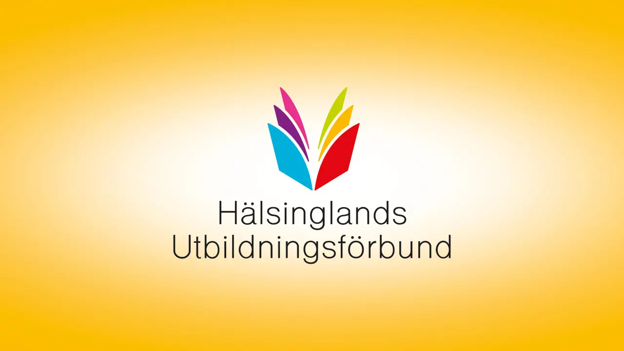 Logotyp, orange bakgrund